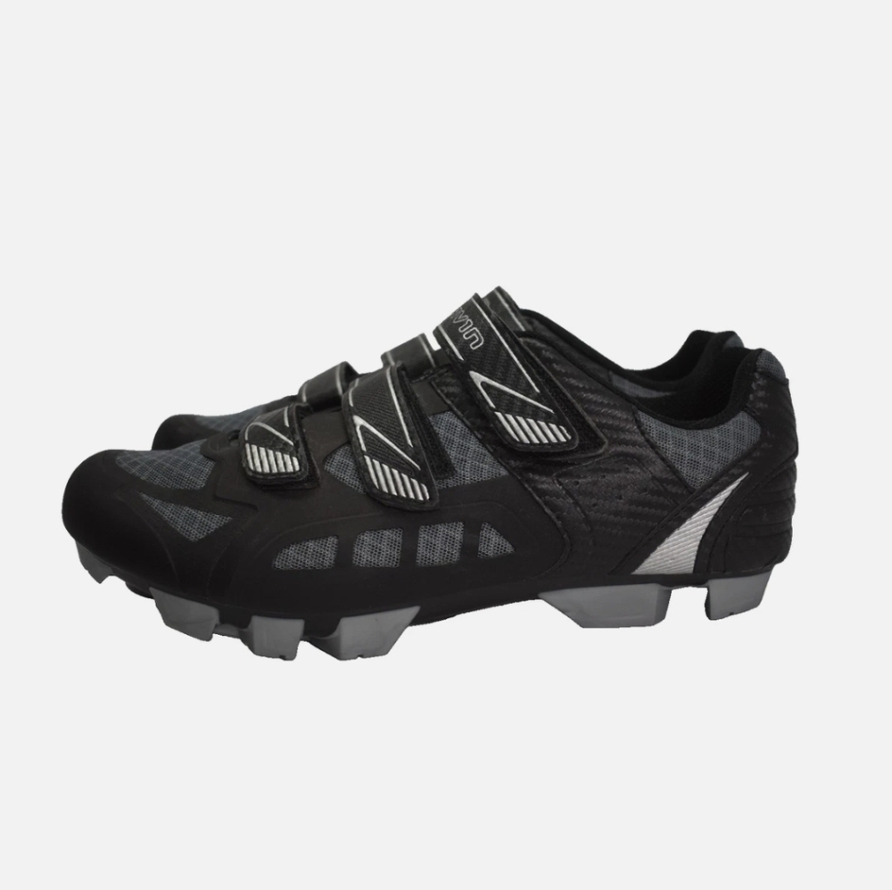 Gavin Mountain‎ Bike Shoes Womens 39 Black Grey MTB SPD Cleat Cycling Straps